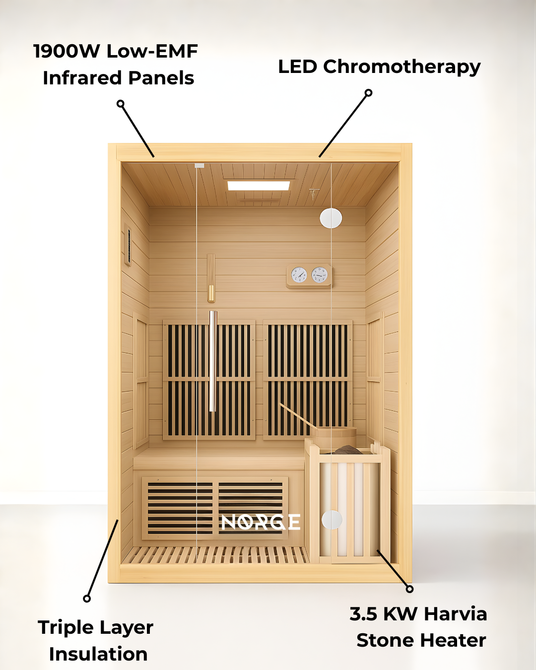 Stillhet 2-Person Hybrid Sauna