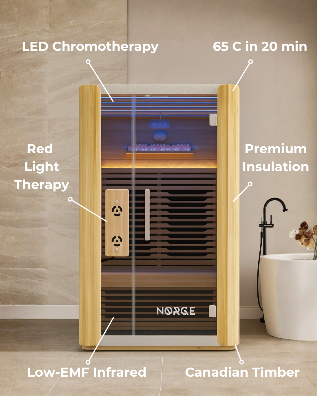 Røddning 2-Person Infrared Sauna