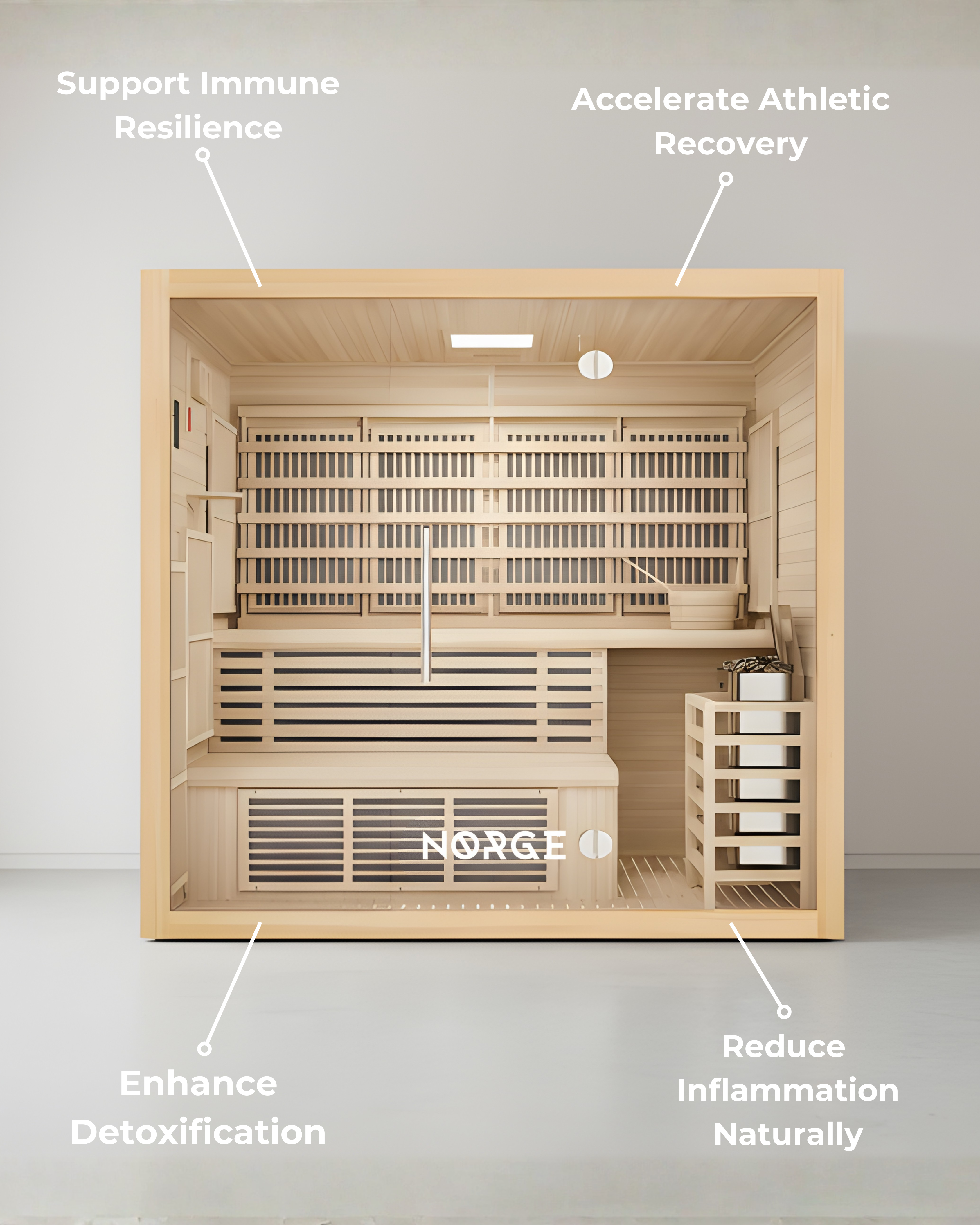 Stillhet 4-Person Hybrid Sauna