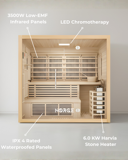 Stillhet 4-Person Hybrid Sauna