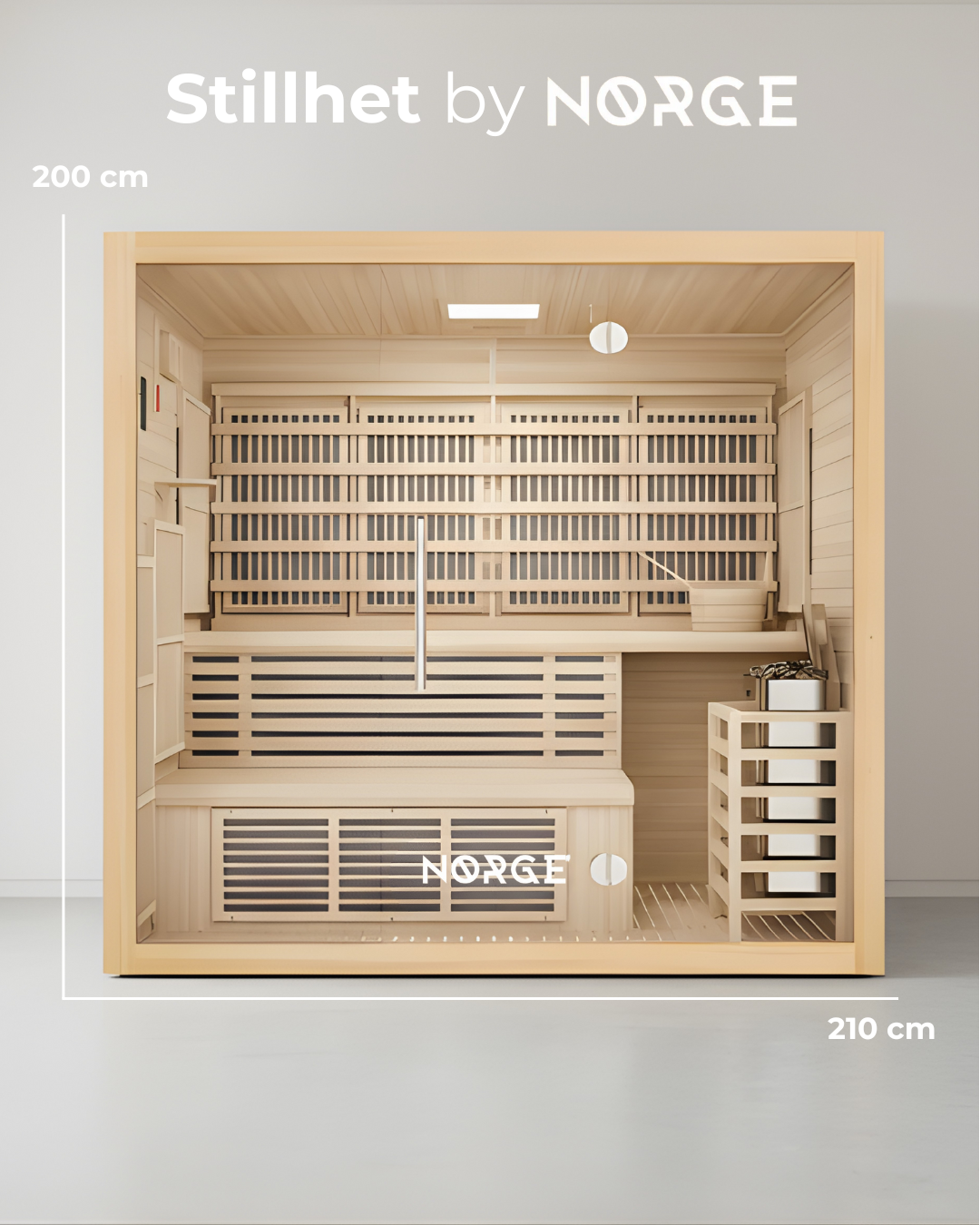 Stillhet 4-Person Hybrid Sauna