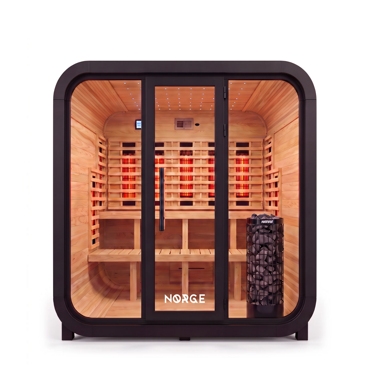 NØRGE Kube 4 person sauna, matte black